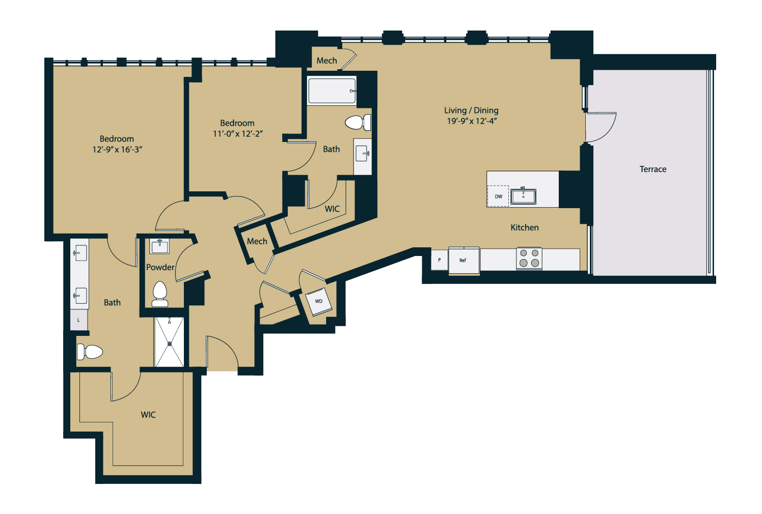 Floor plan layout diagram for B8